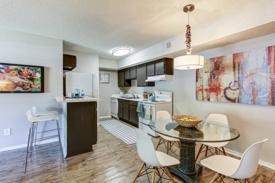 living room at Towne West Manor features spacious two & three bedroom apartment homes